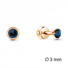 Серьги из золочёного серебра AQUAMARINE А4403508-п с Лондон топазом А4403508-п фото