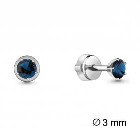 Серебряные серьги AQUAMARINE А4403508 с Лондон топазом А4403508 фото