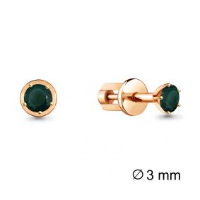 Серьги из золочёного серебра AQUAMARINE А4403509-п с агатом А4403509-п фото