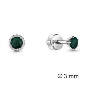 Серебряные серьги AQUAMARINE А4403509 с агатом А4403509 фото