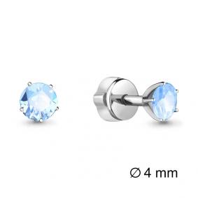 Серебряные серьги AQUAMARINE А4403602 с топазом А4403602 фото