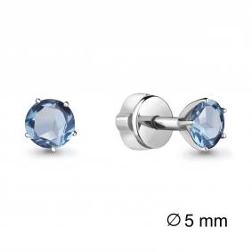 Серебряные серьги AQUAMARINE А4403705 с топазом А4403705 фото