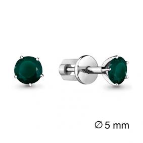 Серебряные серьги AQUAMARINE А4403709 с агатом А4403709 фото