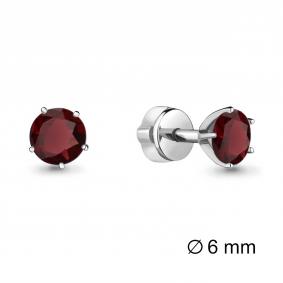 Серебряные серьги AQUAMARINE А4403803 с гранатом А4403803 фото