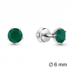 Серебряные серьги AQUAMARINE А4403809 с агатом А4403809 фото