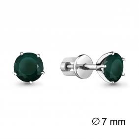 Серебряные серьги AQUAMARINE А4403909 с агатом А4403909 фото