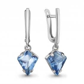 Серебряные серьги AQUAMARINE А45006088 с турмалином А45006088 фото