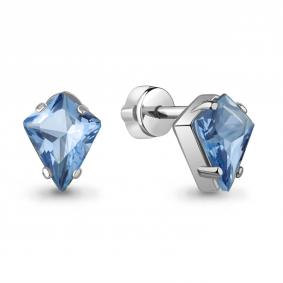 Серебряные серьги AQUAMARINE А45006188 с турмалином А45006188 фото
