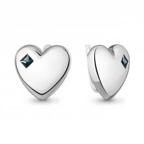 Серебряные серьги AQUAMARINE А45022408 с Лондон топазом А45022408 фото