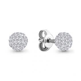 Серебряные серьги AQUAMARINE А46534 с ювелирным кристаллом А46534 фото