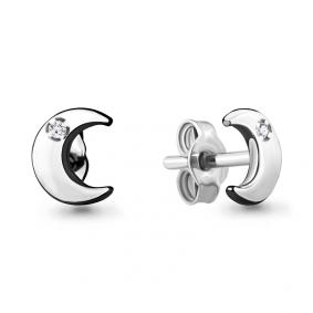 Серебряные серьги AQUAMARINE А46594А с фианитом А46594А фото