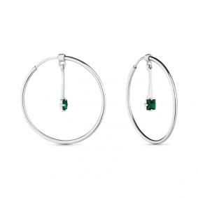 Серебряные серьги AQUAMARINE А4701709 с агатом А4701709 фото