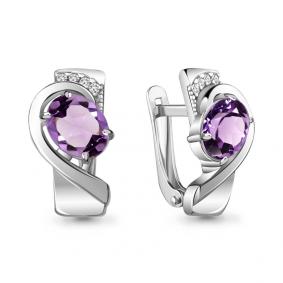 Серебряные серьги AQUAMARINE А4741404А А4741404А фото