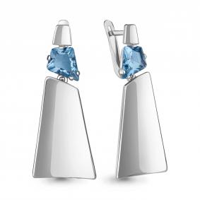 Серебряные серьги AQUAMARINE А4777988 с турмалином А4777988 фото