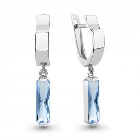 Серебряные серьги AQUAMARINE А4787488 с турмалином А4787488 фото