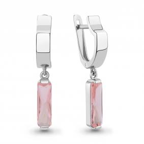 Серебряные серьги AQUAMARINE А4787490 с морганитом А4787490 фото