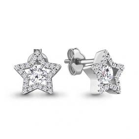Серебряные серьги AQUAMARINE А48770А с фианитом А48770А фото