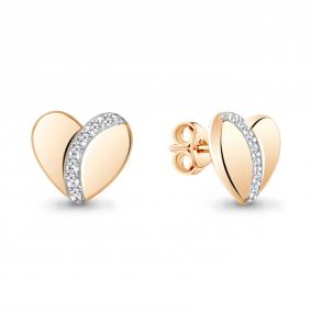 Серьги из золочёного серебра AQUAMARINE А48877А-п с фианитом А48877А-п фото