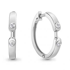 Серебряные серьги AQUAMARINE А49008А с фианитом А49008А фото