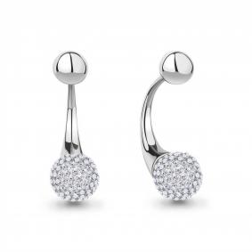 Серебряные серьги AQUAMARINE А49555 с ювелирным кристаллом А49555 фото