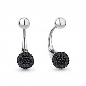 Серебряные серьги AQUAMARINE А49555Ч с ювелирным кристаллом А49555Ч фото