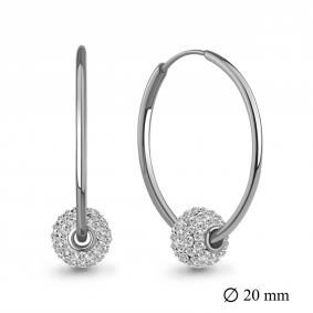 Серебряные серьги-трансфотрмеры AQUAMARINE с ювелирным кристаллом А49565 А49565 фото