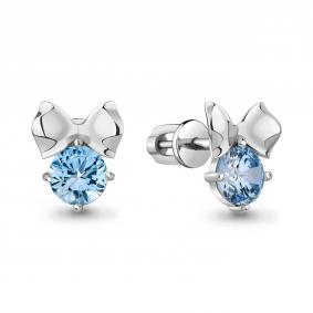 Серебряные серьги AQUAMARINE А49914Н с топазом А49914Н фото