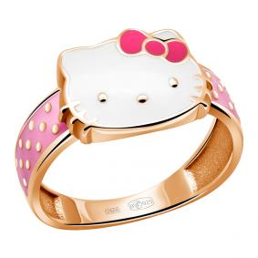 Кольцо из золочёного серебра AQUAMARINE А54657-п с эмалью А54657-п фото