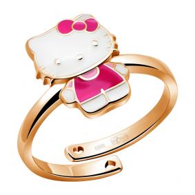 Кольцо из золочёного серебра AQUAMARINE А54658-п с эмалью А54658-п фото