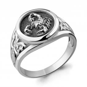 Серебряное кольцо Знак зодиака Скорпион AQUAMARINE А54678 А54678 фото