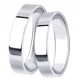 Серебряное обручальное кольцо 3,5 мм AQUAMARINE А54783 А54783 фото