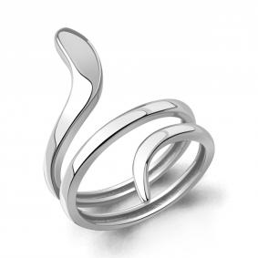 Серебряное кольцо Символ года Змея AQUAMARINE А56113 А56113 фото