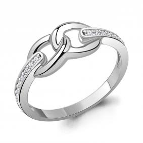 Серебряное кольцо AQUAMARINE А600117А с фианитом А600117А фото