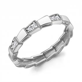 Серебряное кольцо Символ года Змея AQUAMARINE с фианитом А600464А А600464А фото