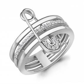 Серебряное кольцо AQUAMARINE А600850А с фианитом А600850А фото