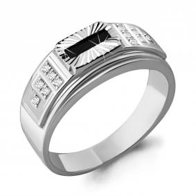 Серебряное кольцо AQUAMARINE А60634Ч с фианитом А60634Ч фото