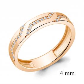 Кольцо из золочёного серебра AQUAMARINE А61685А-п с фианитом А61685А-п фото