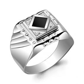 Серебряное кольцо AQUAMARINE А62109Ч с фианитом А62109Ч фото