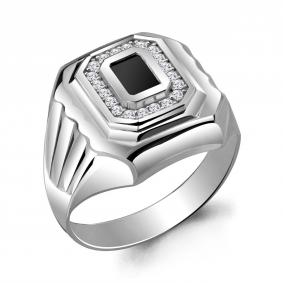 Серебряное кольцо AQUAMARINE А62110Ч с фианитом А62110Ч фото