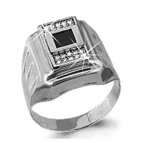 Серебряное кольцо AQUAMARINE А62115Ч с фианитом А62115Ч фото