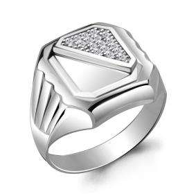 Серебряное кольцо AQUAMARINE А62121А с фианитом А62121А фото