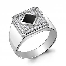 Серебряное кольцо AQUAMARINE А62130Ч с фианитом А62130Ч фото