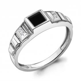 Серебряное кольцо AQUAMARINE А62151Ч с фианитом А62151Ч фото