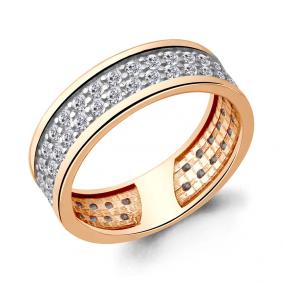 Кольцо из золочёного серебра AQUAMARINE А62371А-п с фианитом А62371А-п фото