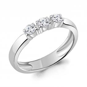 Серебряное кольцо AQUAMARINE А63225 с Swarovski А63225 фото