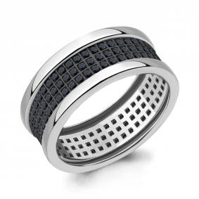 Серебряное кольцо AQUAMARINE А63358Ч с ювелирным кристаллом А63358Ч фото