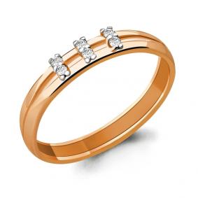 Кольцо из золочёного серебра AQUAMARINE А63496А-п с фианитом А63496А-п фото