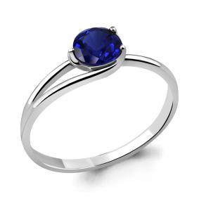 Серебряное кольцо AQUAMARINE А63895Н с гидротермальным сапфиром А63895Н фото