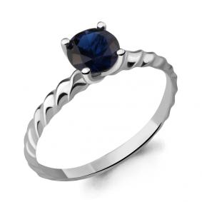 Серебряное кольцо AQUAMARINE А63999Н с гидротермальным сапфиром А63999Н фото