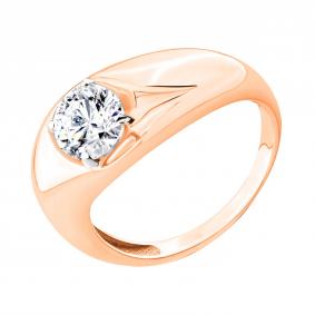 Кольцо из золочёного серебра AQUAMARINE А64957-п с фианитом А64957-п фото